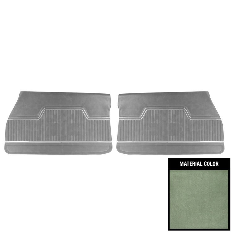 70AD24 Front Door Panels for 1970 Chevrolet Chevelle, Platinum Edition Dark Metallic Green