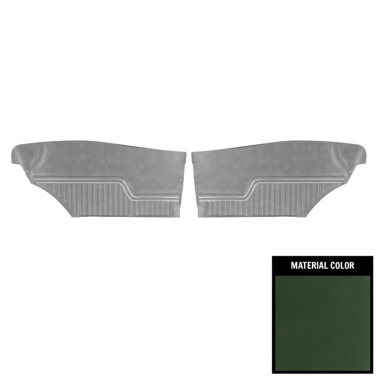 70AD25C Rear Door Panels for 1972Chevrolet Chevelle, Hardtop Platinum Edition Dark Green