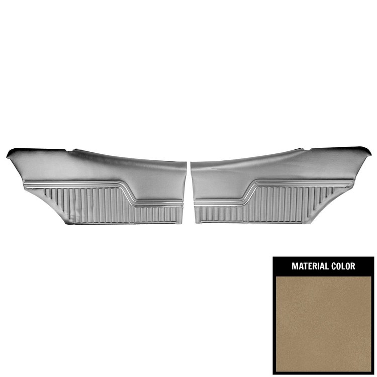 70AD41C-P Rear Door Panels for 1972 Chevelle, Hardtop Platinum Pre-Assembled Sandalwood