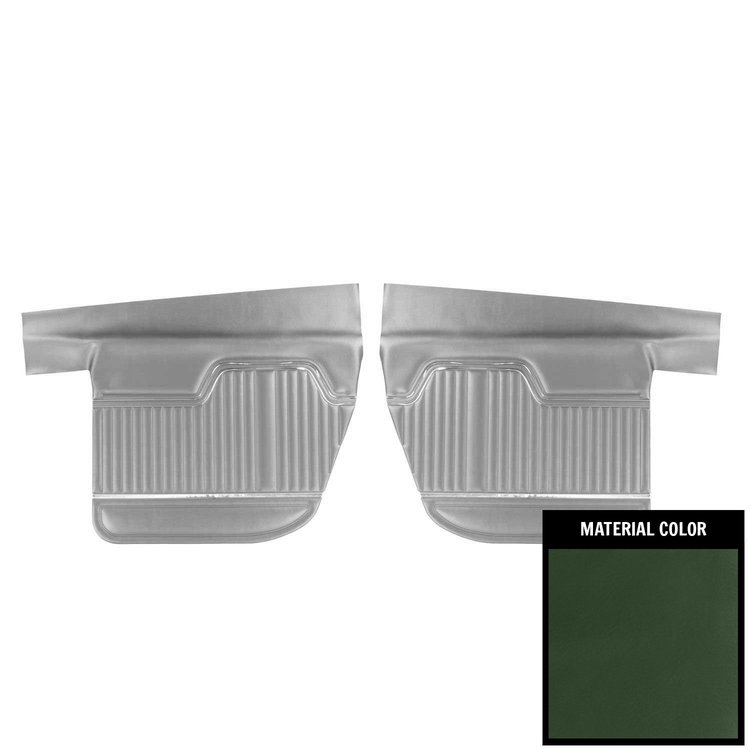 70AD4D25W Rear Door Panels for 1970-1972 Chevrolet Chevelle, 4 Door Hardtop/Wagon Dark Green