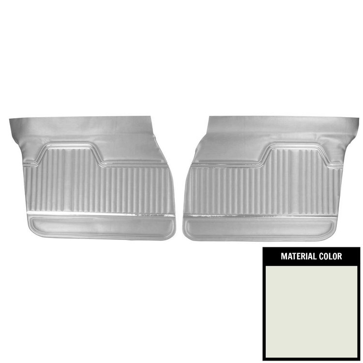 70AD4D37 Front Door Panels for 1970-1972 Chevrolet Chevelle, 4-Door Sedan/Hardtop/Wagon White