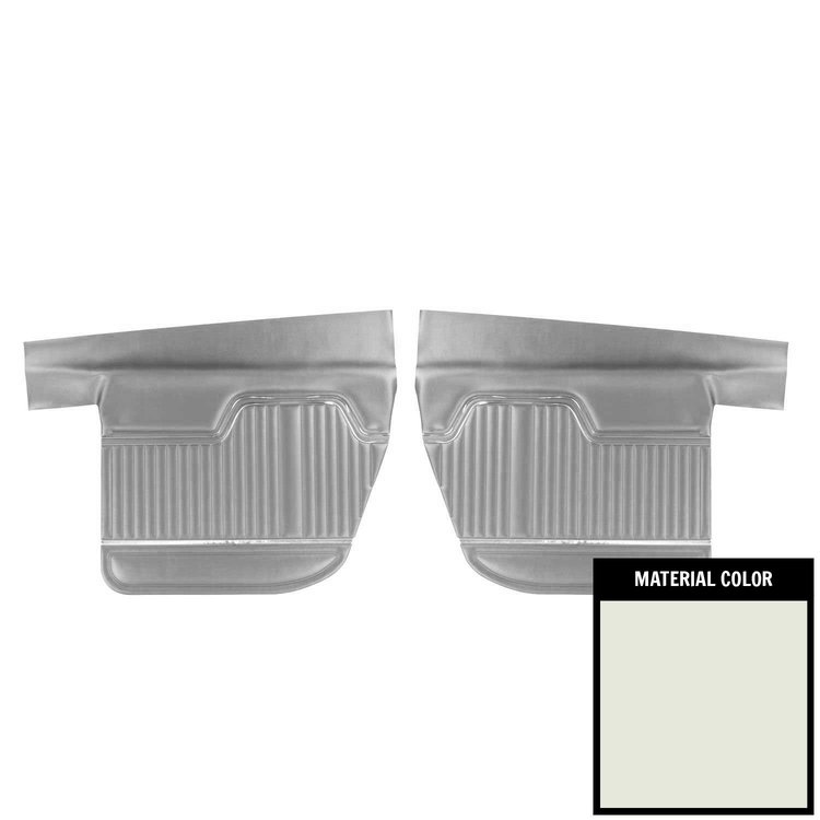 70AD4D37W Rear Door Panels for 1970-1972 Chevrolet Chevelle, 4-Door Hardtop/Wagon White