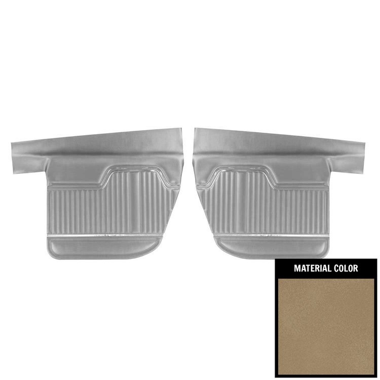 70AD4D41W Rear Door Panels for 1971-1972 Chevrolet Chevelle, 4-Door Hardtop/Wagon Sandalwood