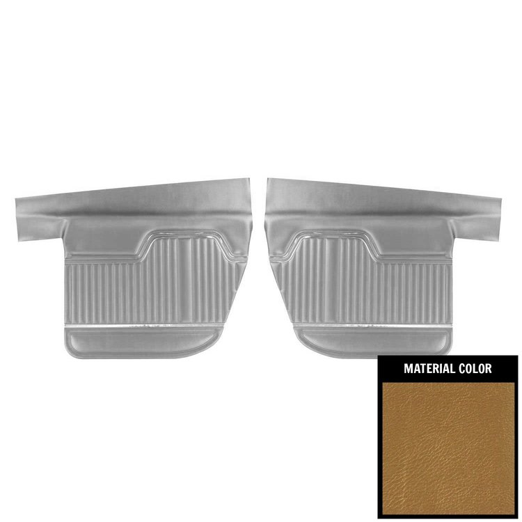 70AD4D43W Rear Door Panels for 1970-72 Chevrolet Chevelle, 4-Door Hardtop/Wagon Gold