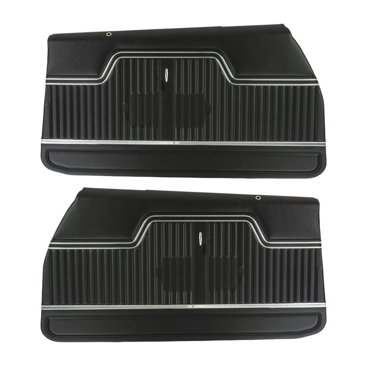 70ADE10-P Front Door Panels for 1970-1972 Chevrolet El Camino Platinum Pre-Assembled Black