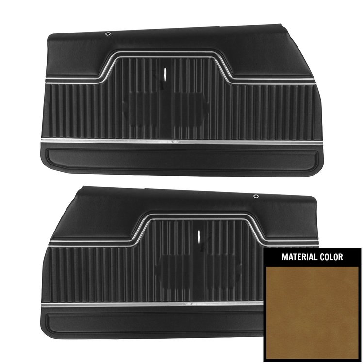 70ADE36-P Pre-Assembled Front Door Panels for 1970 El Camino Platinum Edition Saddle