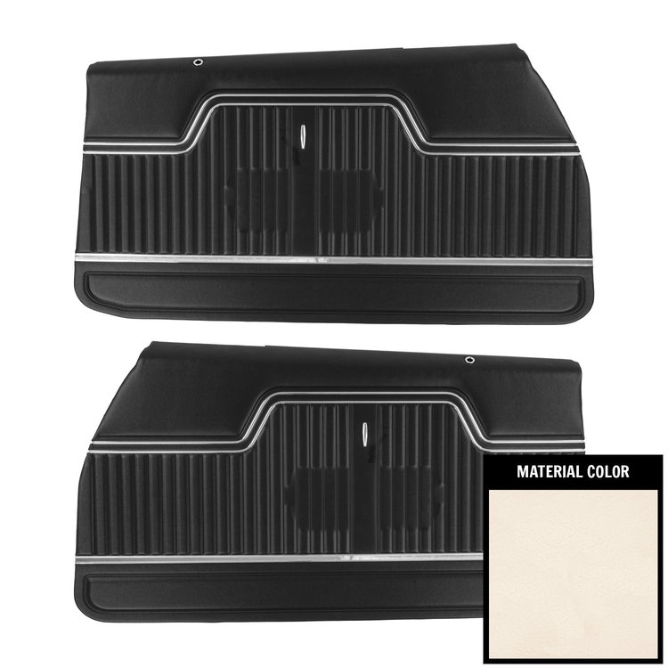 70ADE37-P Front Door Panels for 1970-1972 Chevrolet El Camino Platinum Pre-Assembled White