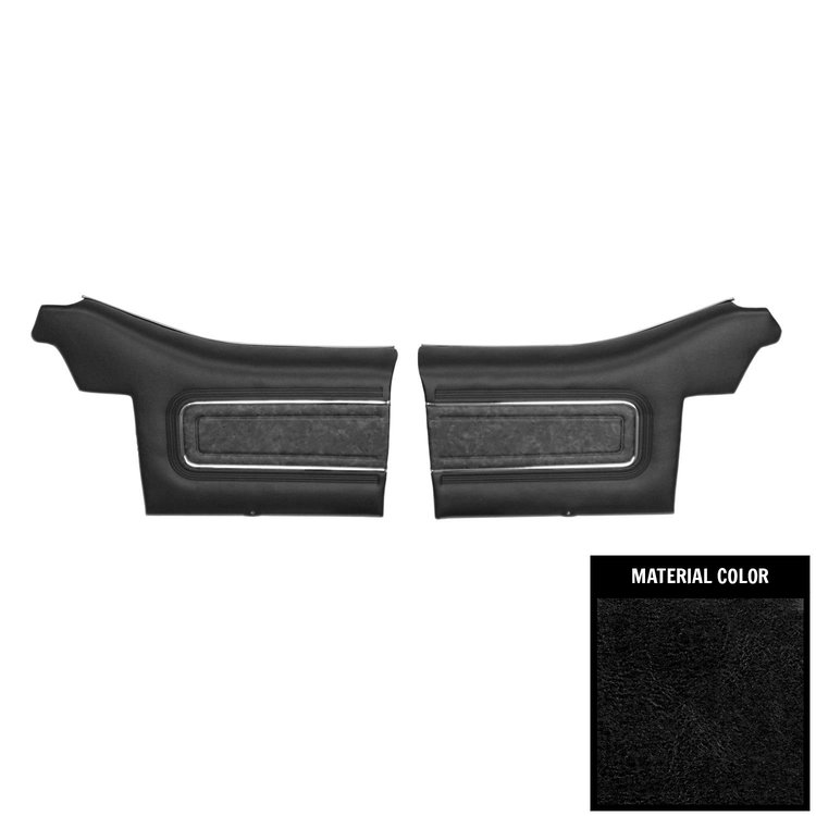 70CD101V-P Rear Door Panels for 1970 Oldsmobile Cutlass Supreme Convertible Pre-Assembled Black