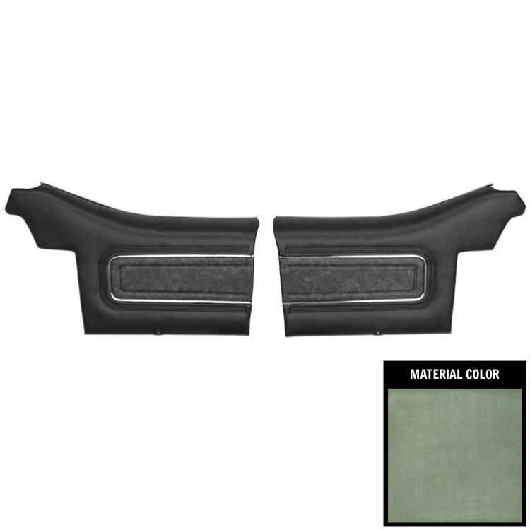 70CD241V-P Rear Door Panels for 1970 Cutlass Supreme Pre-Assembled Metallic Dark Green