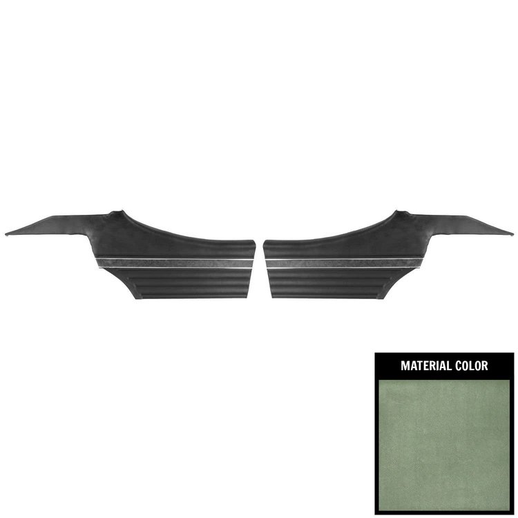 70CD242C-P Rear Door Panels for 1970 Oldsmobile Cutlass /"S" Hardtop Pre-Assembled Dark Green