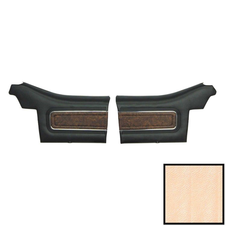 70CD281V-P Rear Door Panels for 1970 Cutlass Supreme Convertible Pre-Assembled Pearl/Black