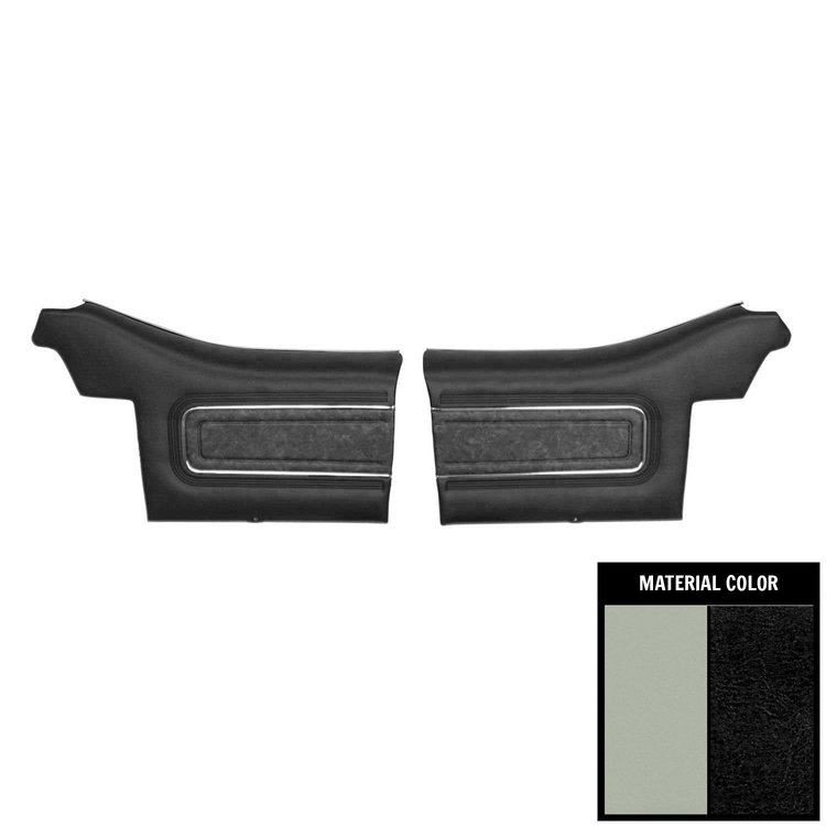 70CD371V-P Rear Door Panels for 1970 Cutlass Supreme Convertible Pre-Assembled White/Black