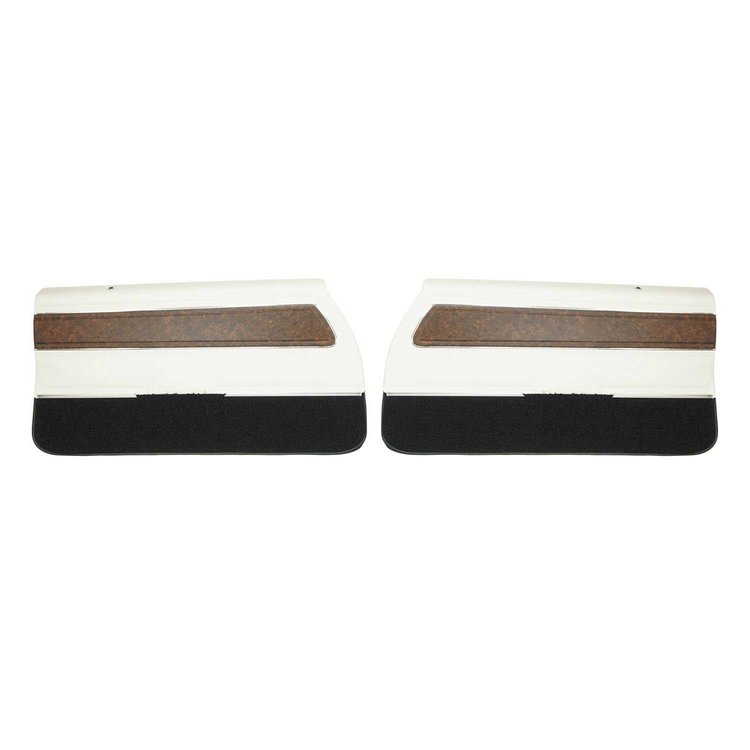 70CD372-P Front Door Panels for 1970 Oldsmobile Cutlass /"S" Pre-Assembled White/Black