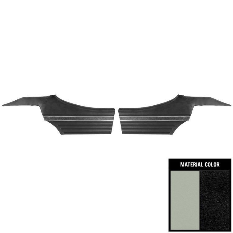 70CD372C-P Rear Door Panels for 1970 Oldsmobile Cutlass/ "S" Hardtop Pre-Assembled White/Black