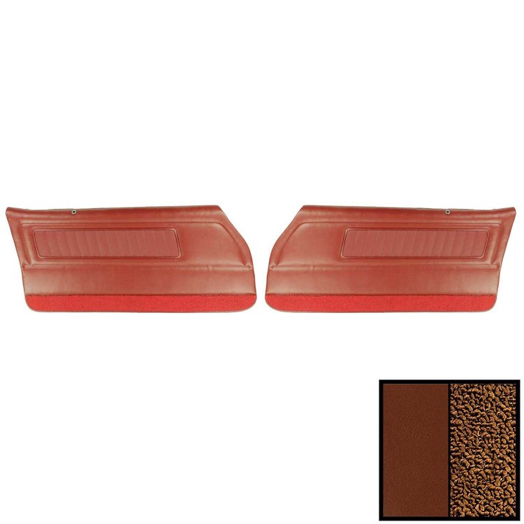 70HD07-P Front Door Panels for 1971 Pontiac Firebird Deluxe Pre-Assembled Sienna