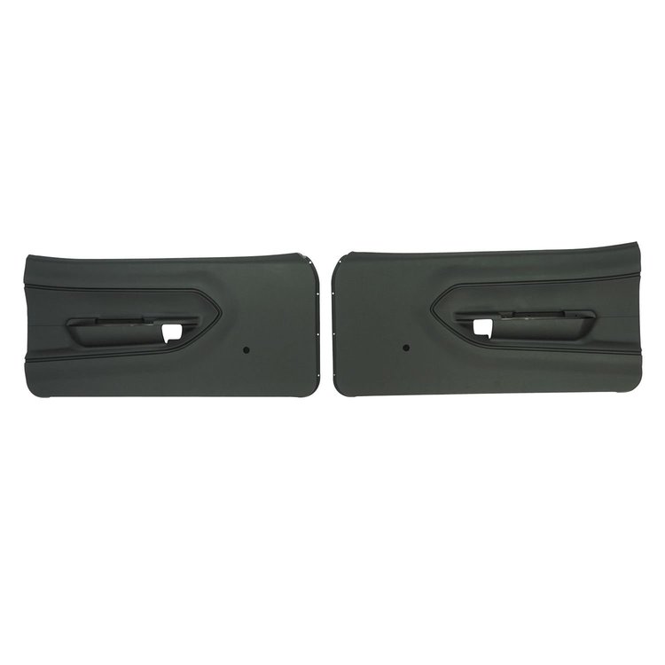 70KDB10-P Front Door Panels for 1970-1974 Plymouth Cuda Standard Pre-Assembled Black