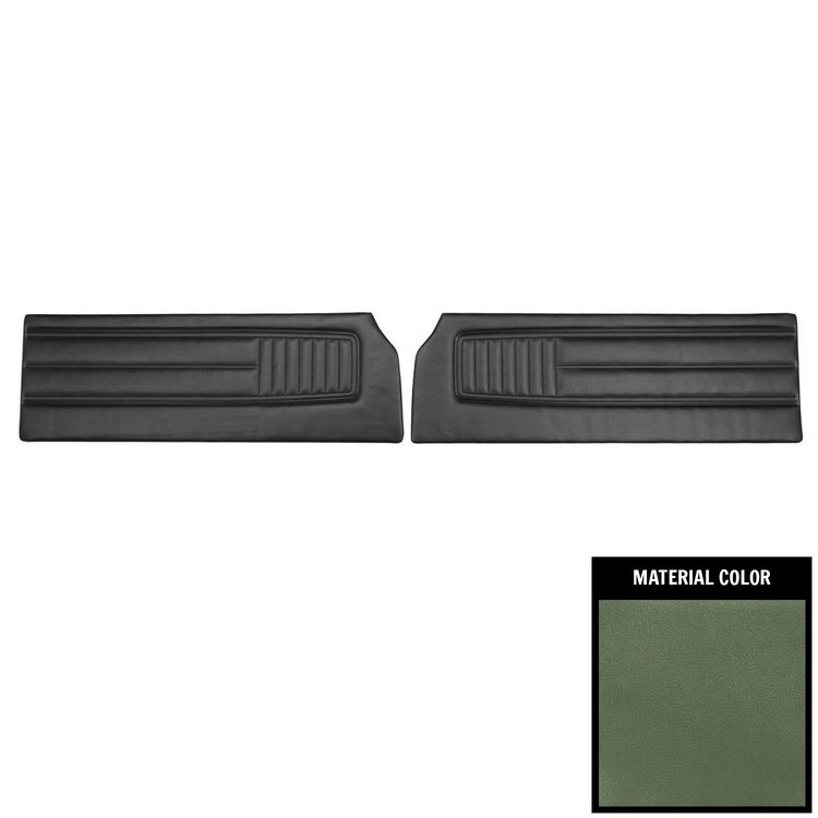 70KDR803 Front Door Panels for 1970 Plymouth Roadrunner/Satellite/GTX 2-Tone Green