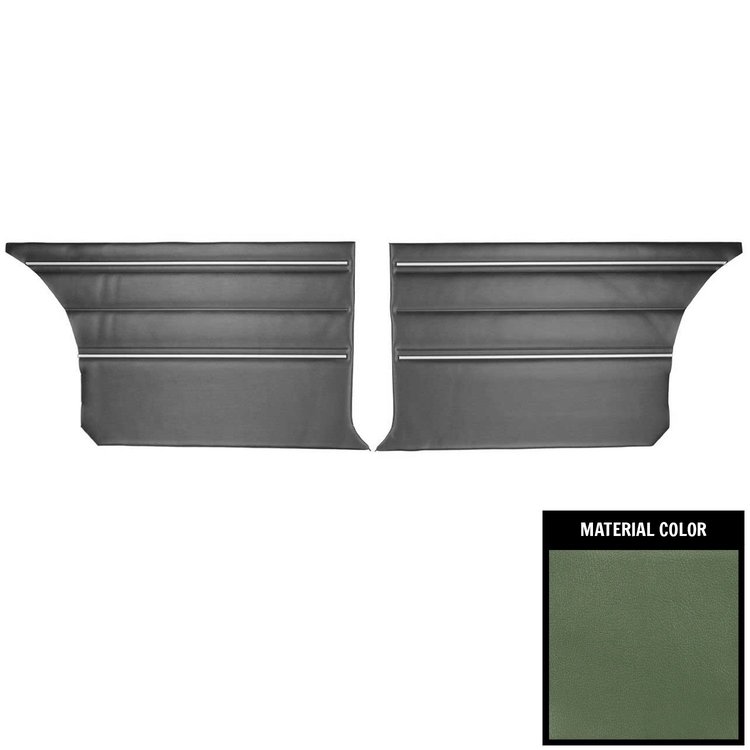 70KDR803C Rear Door Panels for 1970 Plymouth Roadrunner/Satellite/GTX Hardtop 2 Tone Green