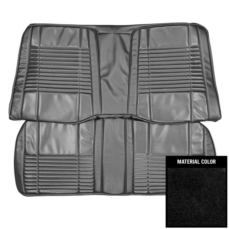 70KSC10V-1 Coachman Rear Bench Seat Cover for 1970 Dodge Challenger Convertible Black