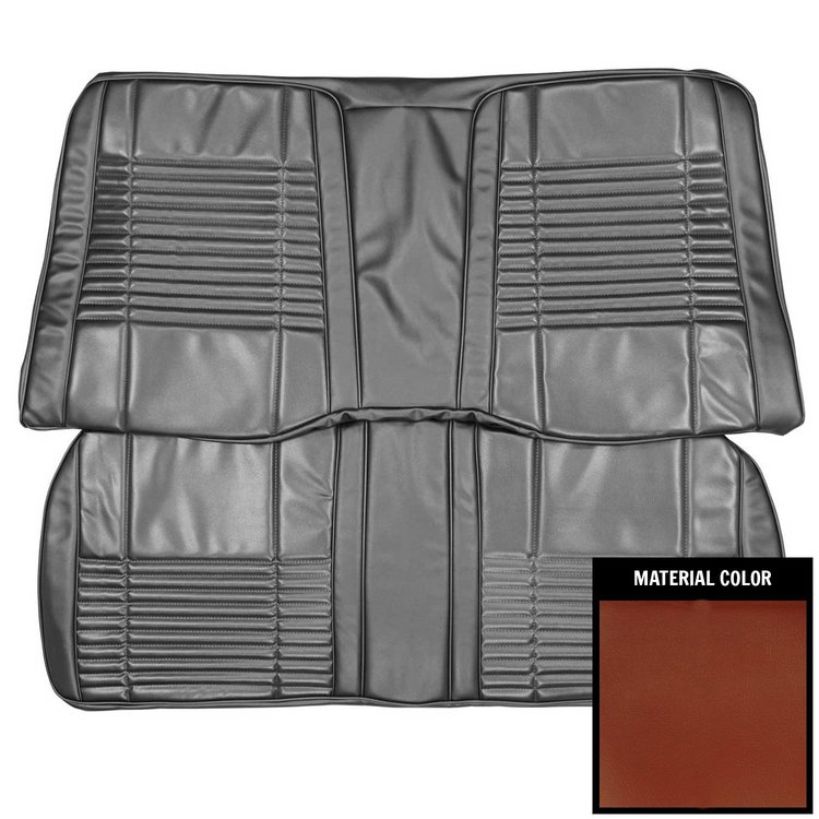 70KSC760C-1 Coachman Rear Bench Seat Cover for 1970 Dodge Challenger Hardtop Burnt Orange