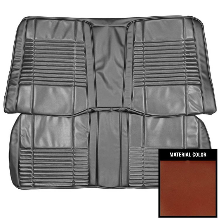 70KSC760V-1 Coachman Rear Bench Seat Cover for 1970 Dodge Challenger Convertible Burnt Orange