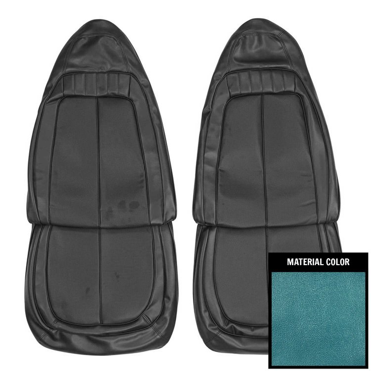 70KSR813U Front Bucket Seat Covers for 1970 Plymouth Roadrunner/Satellite/GTX Bright Blue