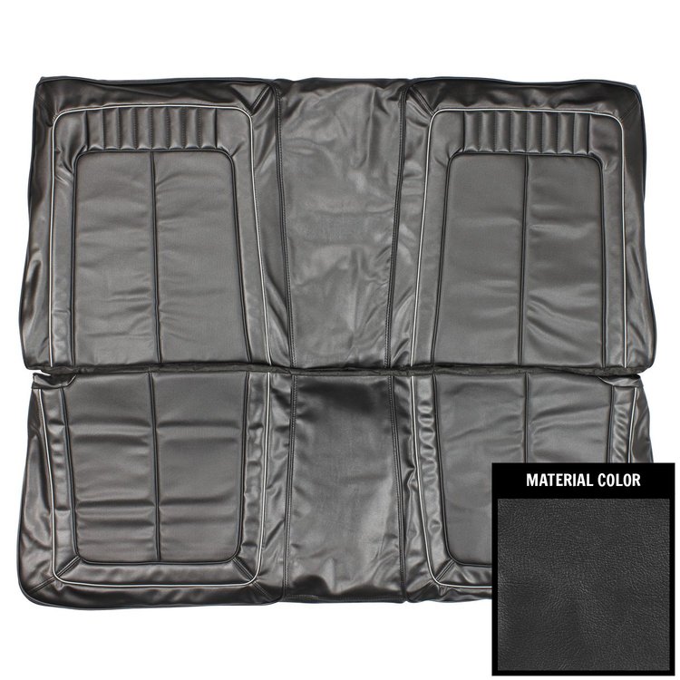 70KSR838C Welt Rear Seat Cover for 1970 Plymouth Roadrunner/Satellite/GTX Charcoal w/Silver
