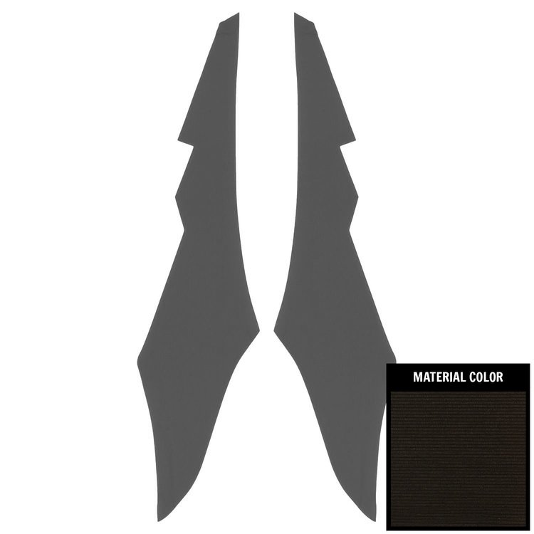 70SHB2100R Ribbed Earmuff Boards for 1968-1972 Oldsmobile Cutlass "S" Black