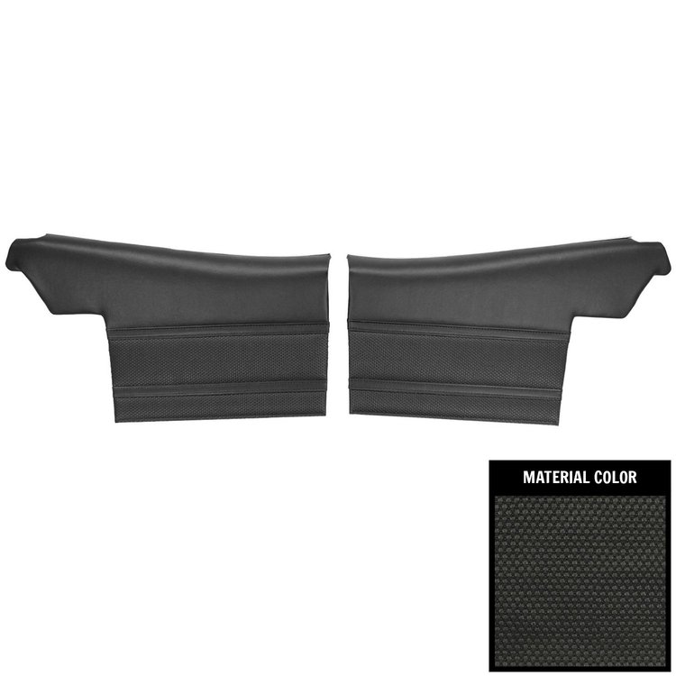 70UD10V-P Rear Door Panels for 1970 Skylark 350/Custom/GS/GS455 Convt Pre-Assembled Black