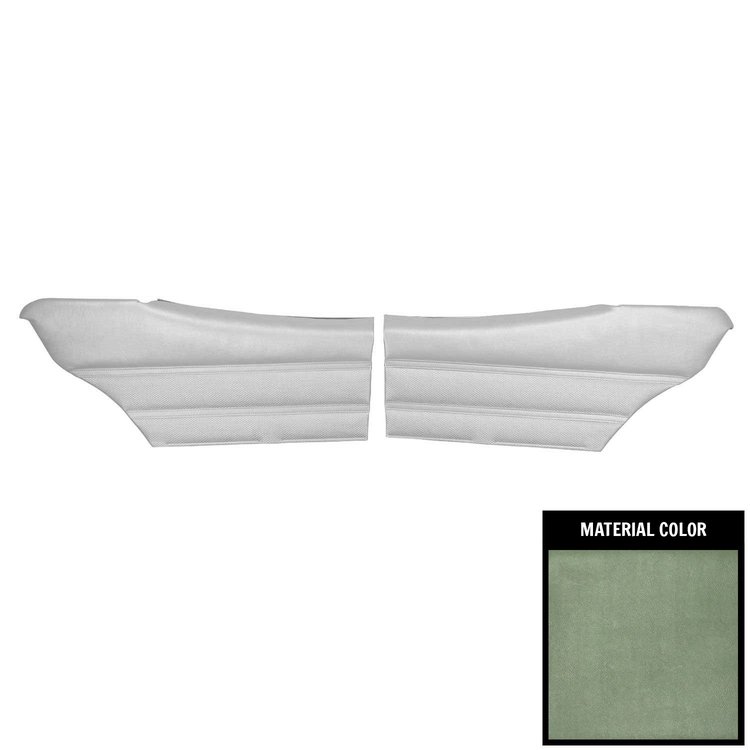 70UD24C-P Rear Door Panels for 1970 Skylark 350/Custom/GS455 Hrdtp Pre-Assembled Dark Green