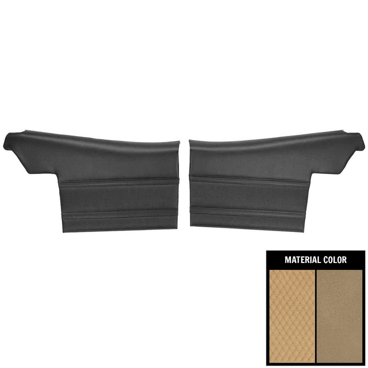 70UD41V-P Rear Door Panels for 1970 Skylark 350/Custom/GS/GS455 Convt Pre-Assembled Sandalwood