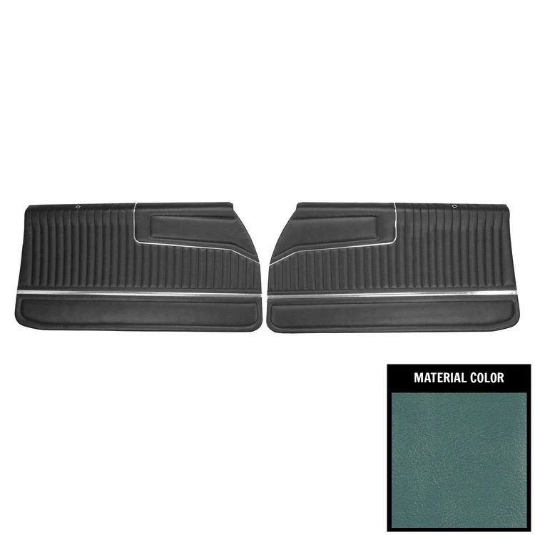 70UDS12-P Front Door Panels for 1970 Buick Skylark/GS350/GS455 Pre-Assembled Light Blue