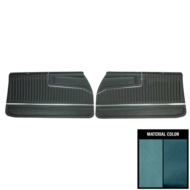 70UDS13-P Front Door Panels for 1970 Buick Skylark/GS350/GS455 Pre-Assembled 2 Tone Blue