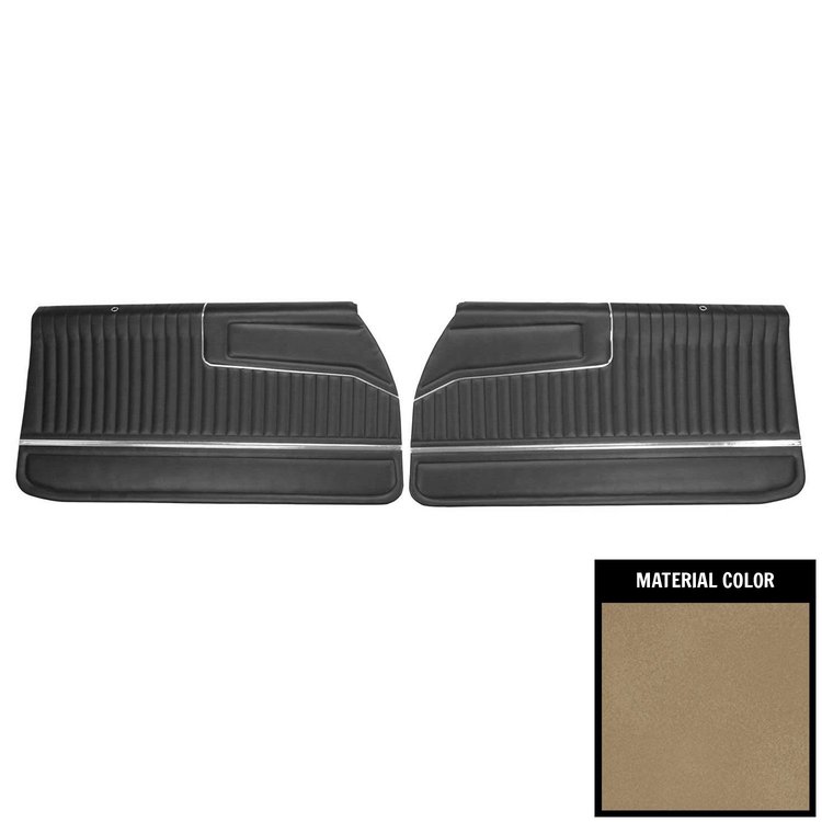 70UDS41-P Front Door Panels for 1970 Buick Skylark/GS350/GS455 Pre-Assembled Sandalwood