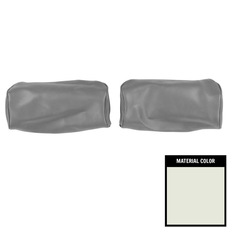 71BH37B Bench Seat Head Rest Covers for 1971-1972 Chevrolet Impala White