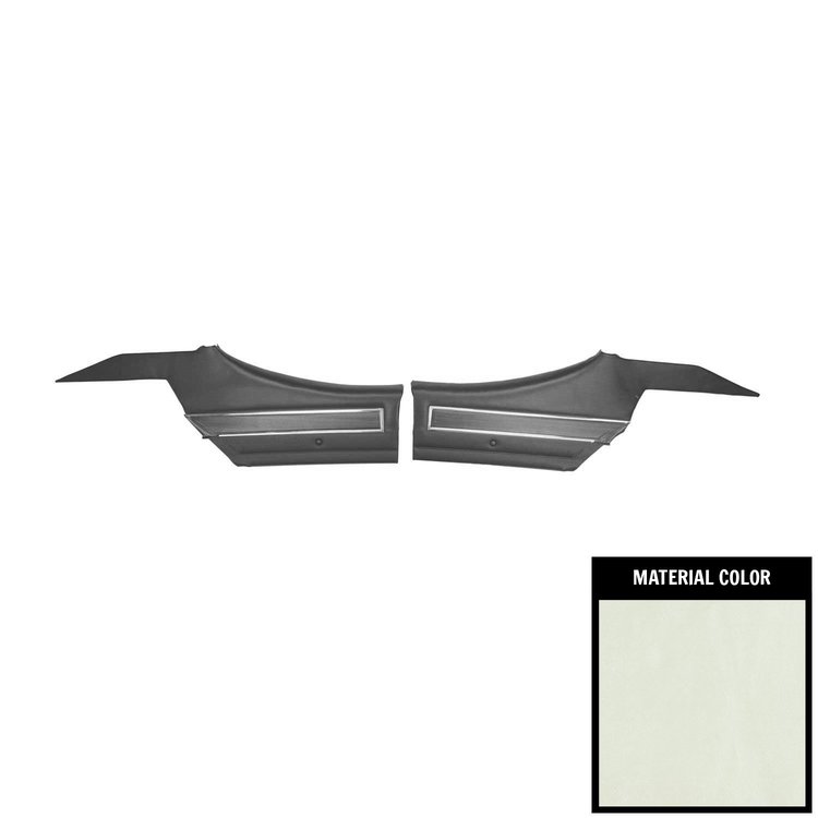 71CD282C-P Rear Door Panels for 1971 Oldsmobile Cutlass /"S" Hardtop Pre-Assembled Pearl/Black