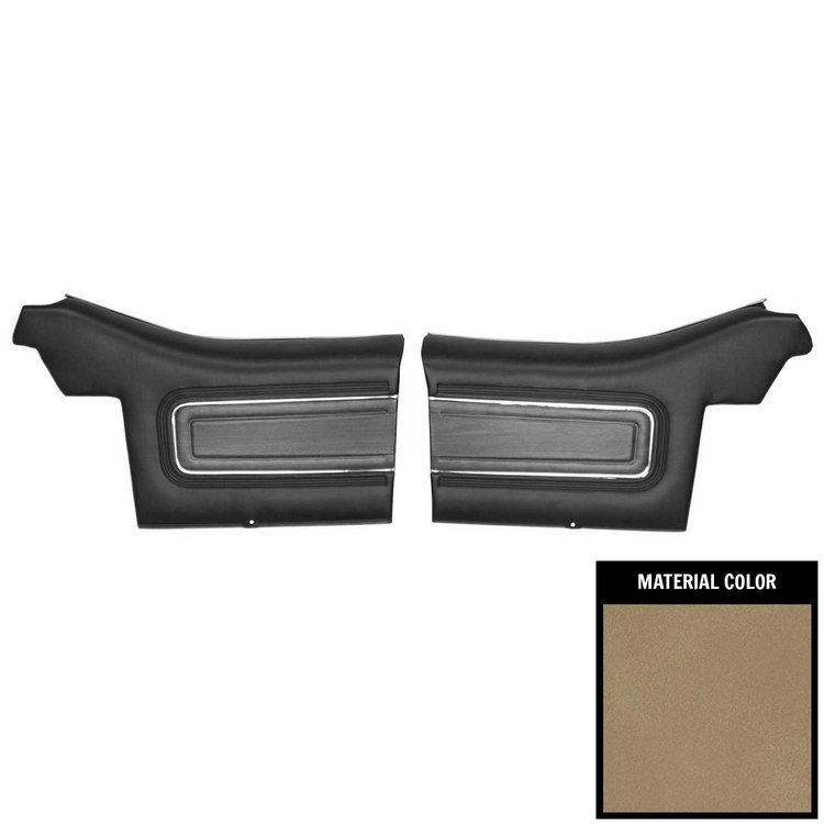 71CD411V-P Rear Door Panels for 1972 Cutlass Supreme Convertible Pre-Assembled Sandalwood