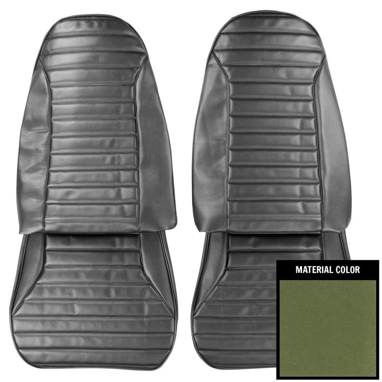 71ES19U Front Bucket Seat Covers for 1971-75 Pontiac Firebird Standard Jade Green