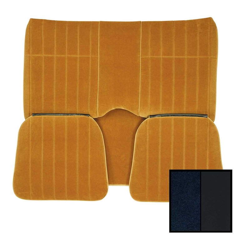 71FSC18C Rear Bench Seat Cover for 1971-1977 Chevrolet Camaro Hardtop Custom Cloth Dark Blue
