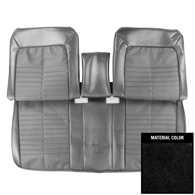 71GS10BS1 Front Bench W/Arm Rest Seat Cover for 1971 Pontiac GTO/LeMans Sport Black