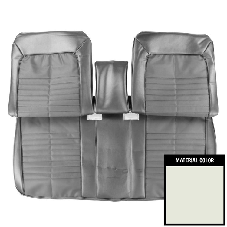 71GS37BS1 Front Bench W/Arm Rest Seat Cover for 1971 Pontiac GTO/LeMans Sport White