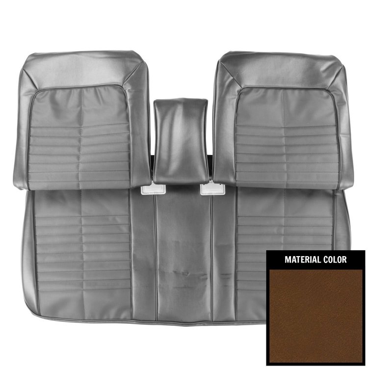 71GS42BS1 Front Bench W/Arm Rest Seat Cover for 1971 Pontiac GTO/LeMans Sport Dark Saddle
