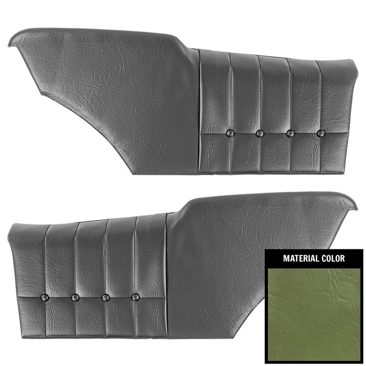 71MD19C-P Rear Door Panels for 1971 Chevrolet Monte Carlo Hardtop Pre-Assembled Jade Green