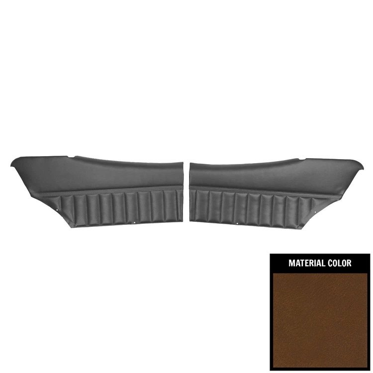 71UD42C-P Rear Door Panels for 1971-72 Skylark/350/Custom/GS Hardtop Pre-Assembled Dark Saddle