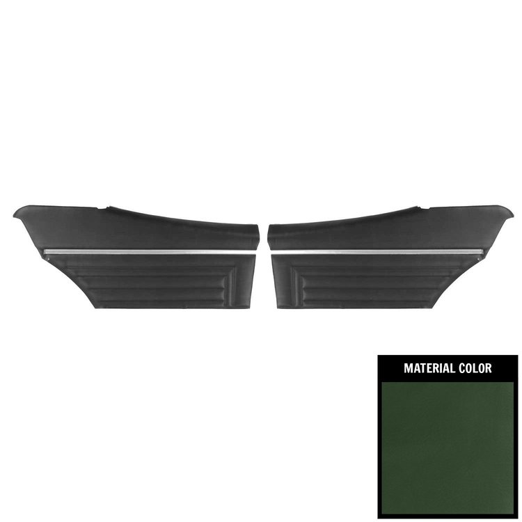 71UDS25C-P Rear Door Panels for 1971-72 Skylark/GS Standard Hardtop Pre-Assembled Dark Green