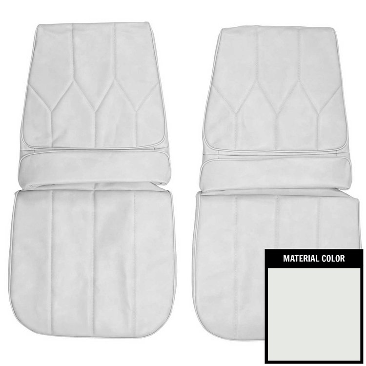71USR37U Front Bucket Seat Covers for 1971-1972 Buick Riviera White