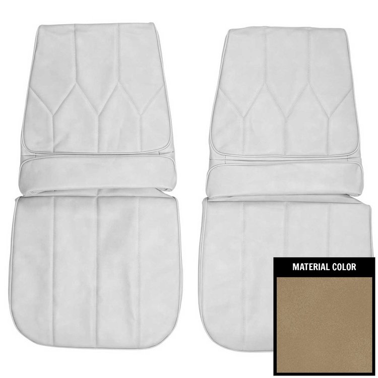 71USR41U Front Bucket Seat Covers for 1971-1972 Buick Riviera Sandalwood