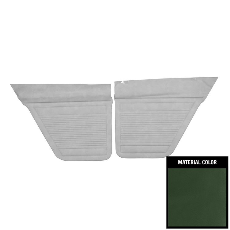71XD4D25R Rear Door Panels for 1971-1972 Chevrolet Nova 4-Door Sedan Dark Green
