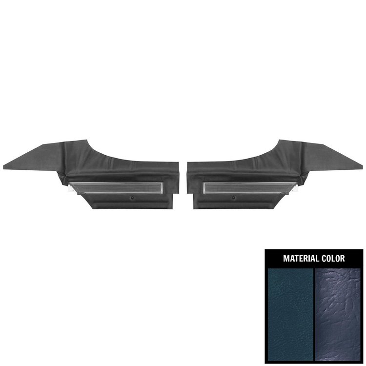 72CD092CT Rear Door Panels for 1972 Oldsmobile Cutlass "S" 2-Door Sedan Blue