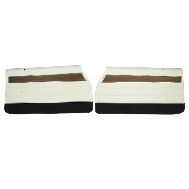 72CD372-P Front Door Panels for 1972 Oldsmobile Cutlass /"S" Pre-Assembled White